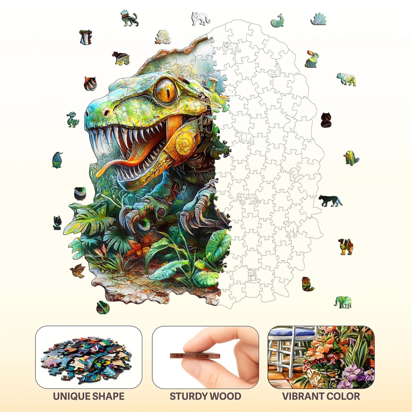 Fantastic World Wooden Jigsaw Puzzle Wooden Home Decor Christmas and Halloween Gift Toy for Teen and Kid