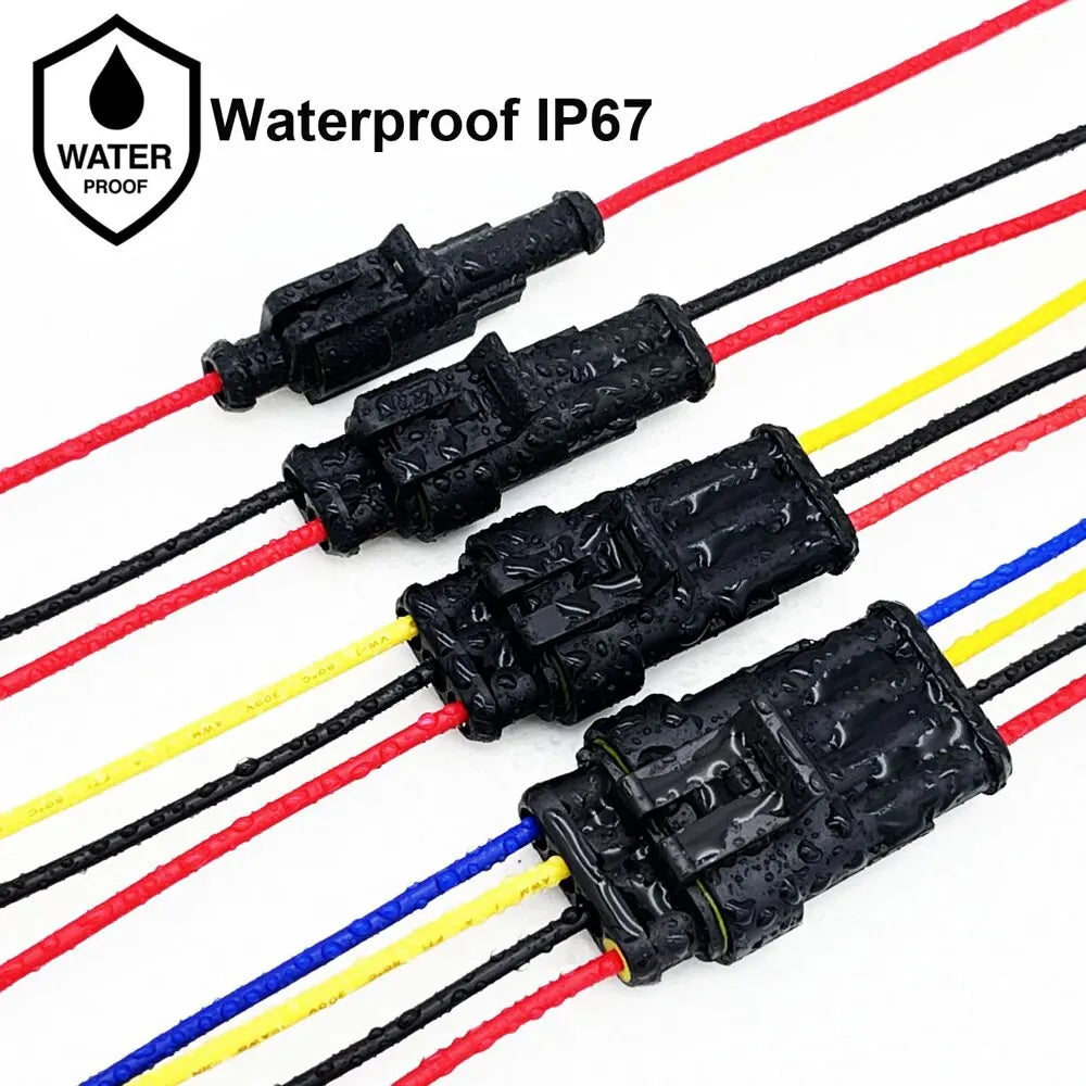 1/2pcs 16 AWG Waterproof Wire Connectors Automotive Electrical Connectors Quick Disconnect Wire Connectors 2/3/4 Pin