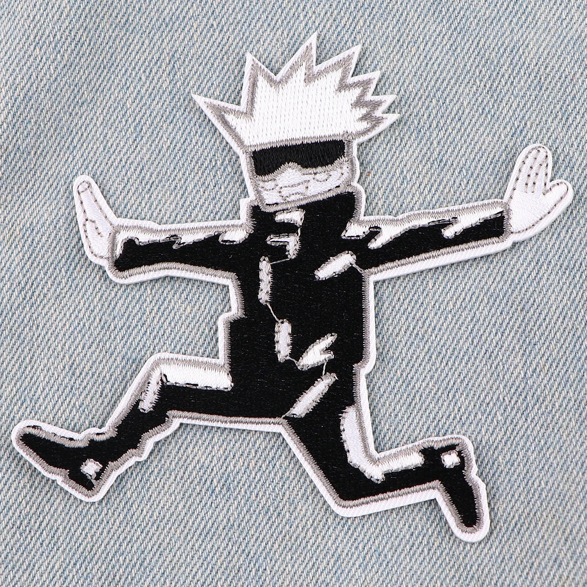 Gojo Satoru Clothes Patches Embroidered Diy Iron on Patches for Clothing Jacket Badges Sewing Stickers Applique Anime Patches
