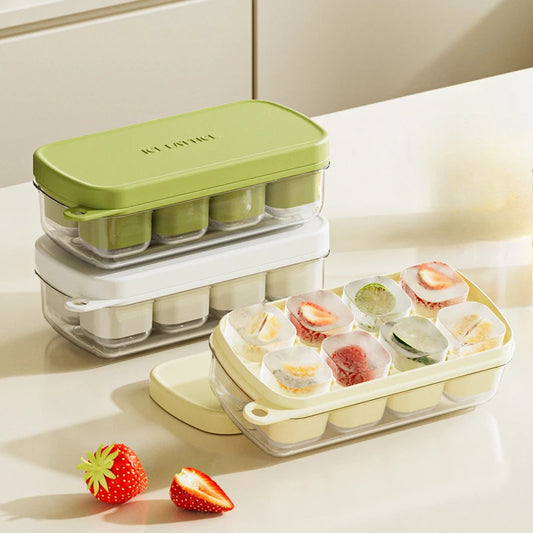 Easy-Press Silicone Ice Cube Tray - Food Grade, Quick-Freeze Mold for Home, Kitchen & Outdoor Use, Ideal Kitchen Accessory