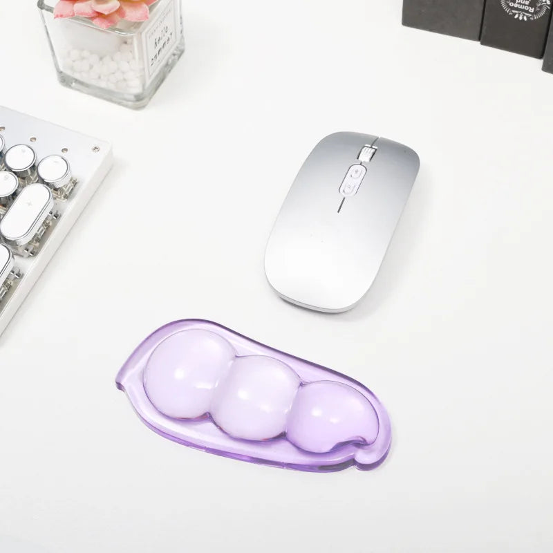 Clear Gel Wrist Rest for Keyboard and Mouse, Silicone Keyboard Wrist Rest, Cute Ergonomic Wrist Rest for Keyboard Mouse ﻿