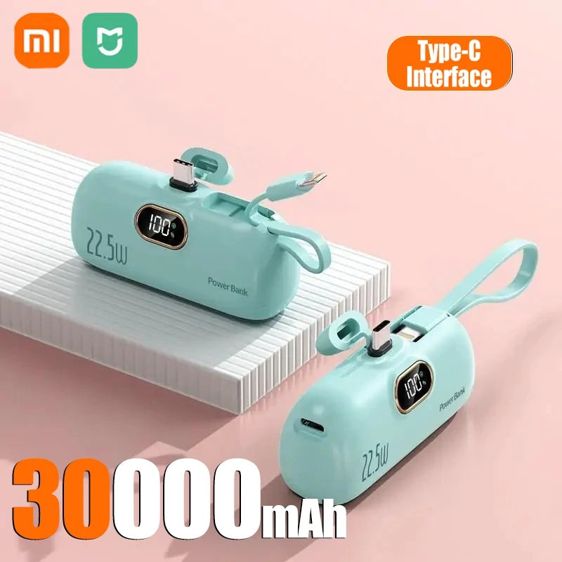 Xiaomi Mini Convenient Mobile Power Bank 30000mah Fast Charging Iphone/Android B
