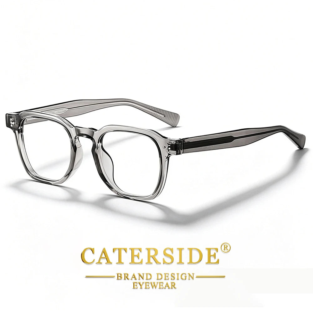 CATERSIDE Classic Men's and Women's Anti Blue Light Glasses High-Quality Tr-90 Square Eyeglass Frame Computer Protective Glasses