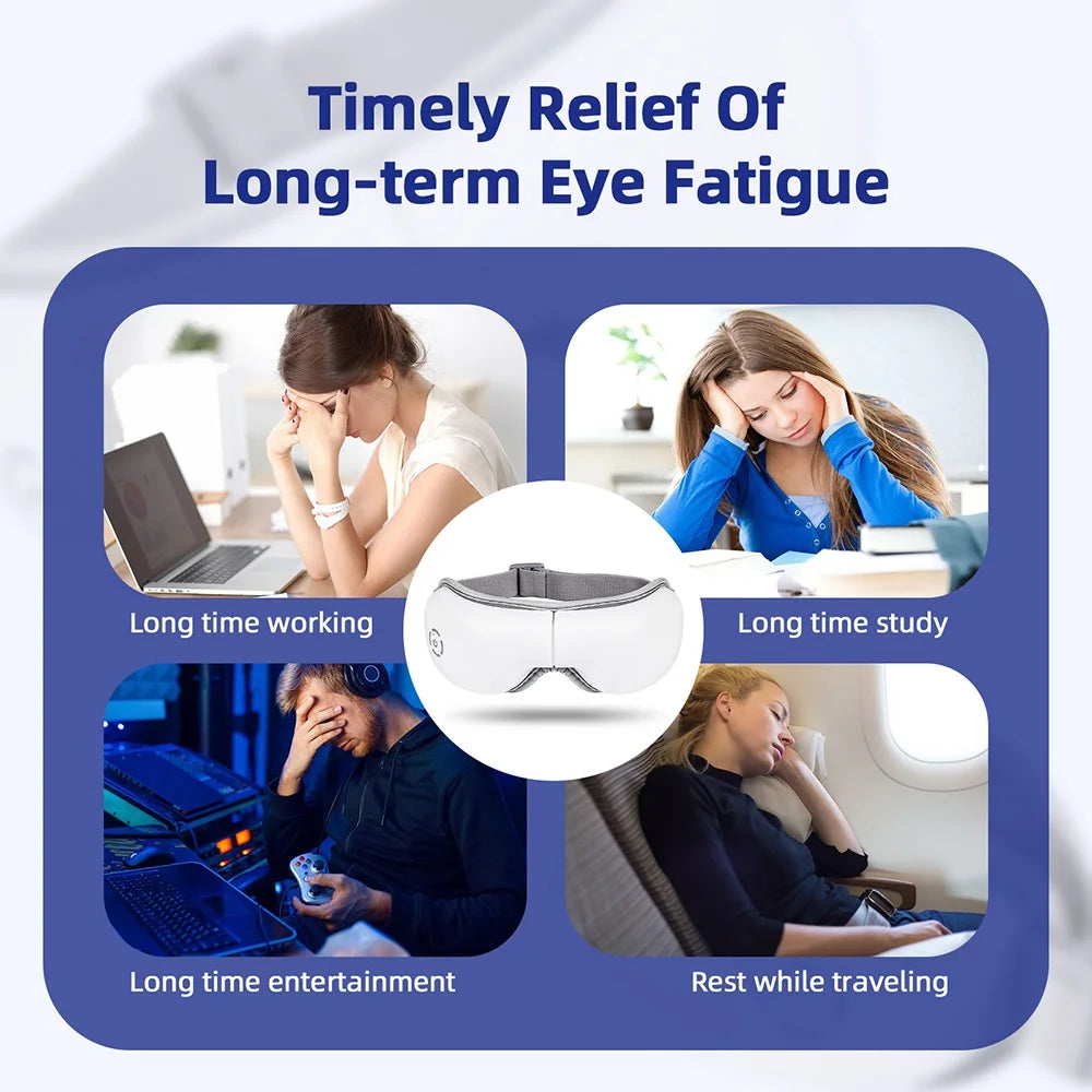 Air Pressure Vibration Eye Massager Relieves Eye Fatigue Eyes Patch Eyes Massage Music Eye Fatigue Relief Massage