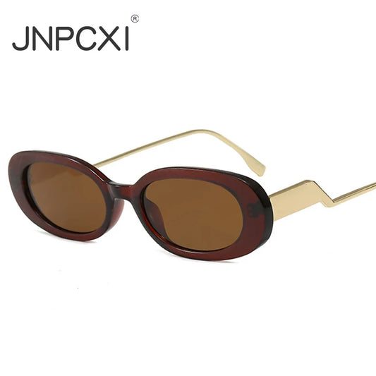 JNPCXI Cute Oval Sunglasses Women Fashion New Candy Color Sun Glasses Trendy Outdoor Casual Shades