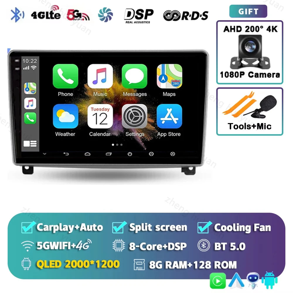 For Peugeot 407 1 2004 - 2011 Android 15 12+256GB CarPlay Auto Car Radio Multimedia Video Player GPS stereo Head Unit 4G WIFI