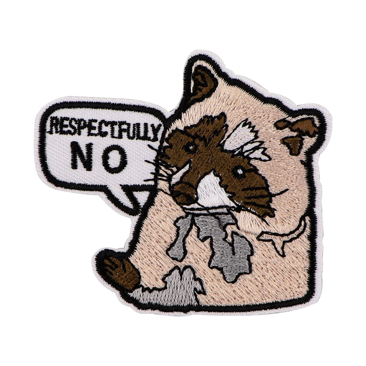 Raccoon Patches For Clothing Cartoon Animal Patches Appliques Iron on Badges Clothes Stickers DIY Sewing Embroideriy Stripes