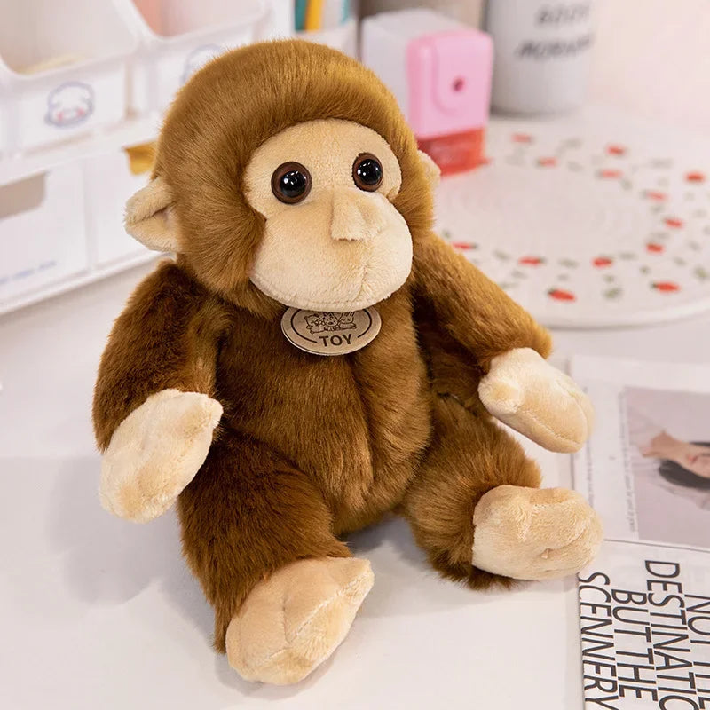 Lifelike 17/30cm Simulation Monkey Doll Funny Plush Toys Soft Wild Animals Appease Doll Creative Birthday Gift