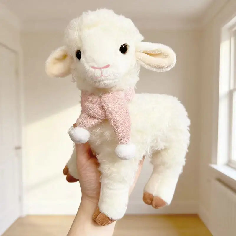 The latest cute standing lamb doll Kawaii stuffed plush toy doll cartoon anime cute children's birthday holiday gift doll