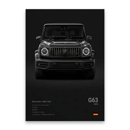 2018 Mercedes AMG G63 Print Famous Brand Cars Canvas Wall Poster Room Decor