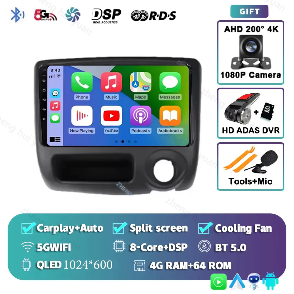 Android 14 For Toyota Vitz Yaris Echo 1999-2005 Carplay Auto Car Radio Multimedia Video Player Navigation GPS No 2Din 2 Din DVD