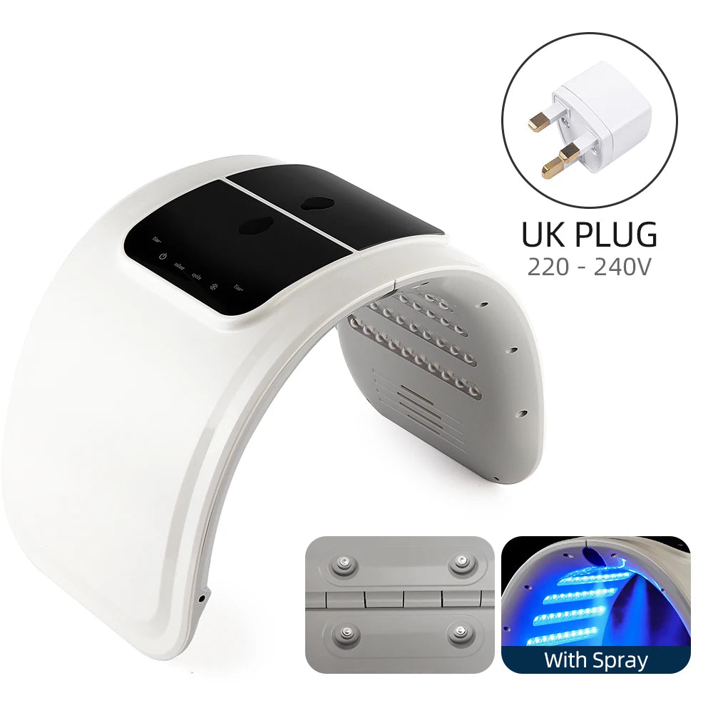 7 Colors LED Photon Machine With Nano Spray Skin Moisturizing Face&Body Mask Salon SPA Home Use Skin Rejuvenation Acne Skin Care