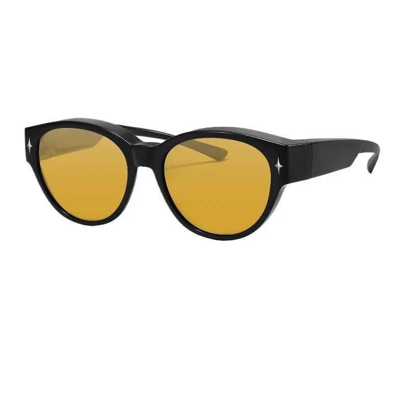 UV Protection Driving Riding Shades Anti-Glare Wrap Around Fit Over Sunglasses