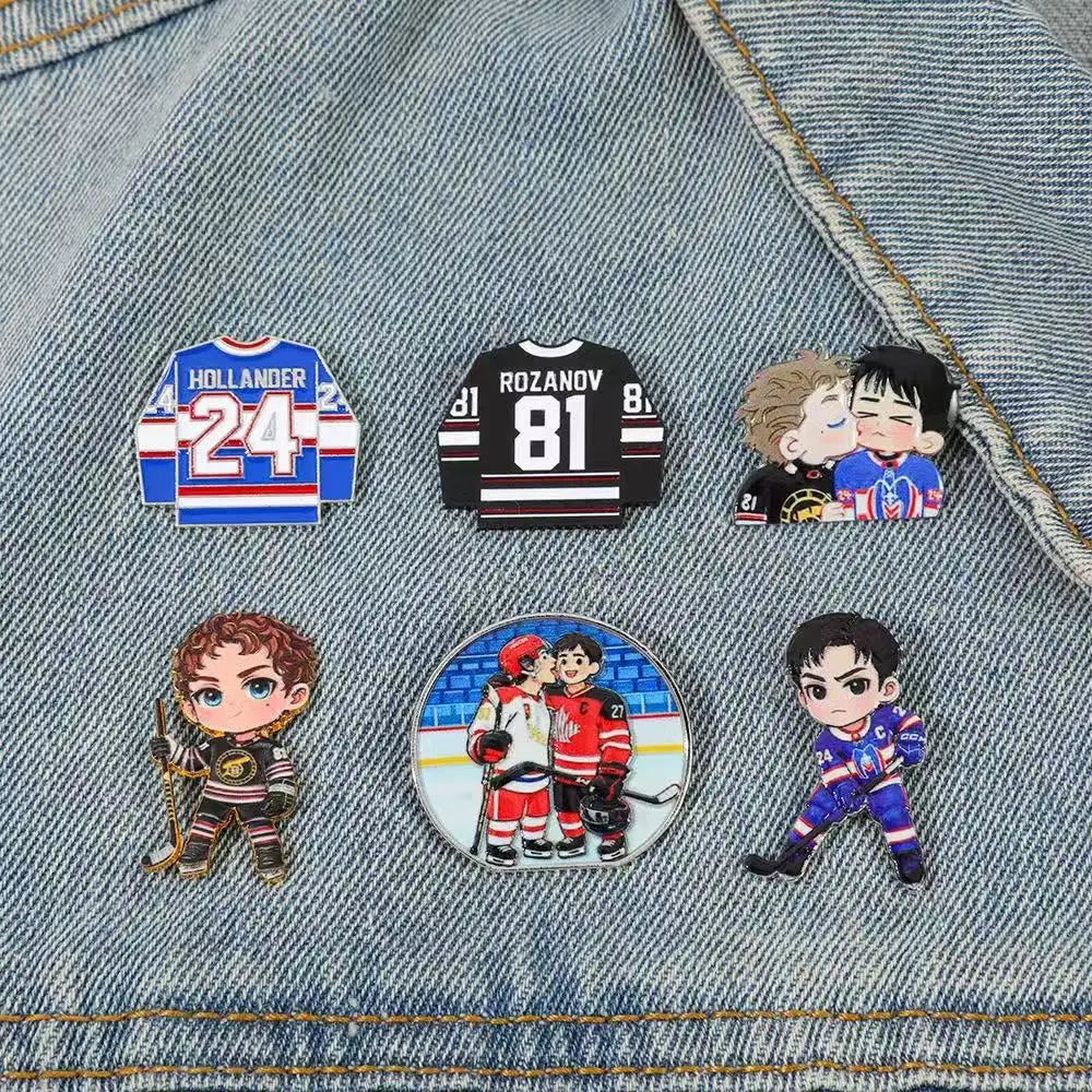 6pcs brooch set PK-themed badges, pins for bags and outfits, gift for Backpacks And Bags Lapel Badges Jewelry Gift for Fans
