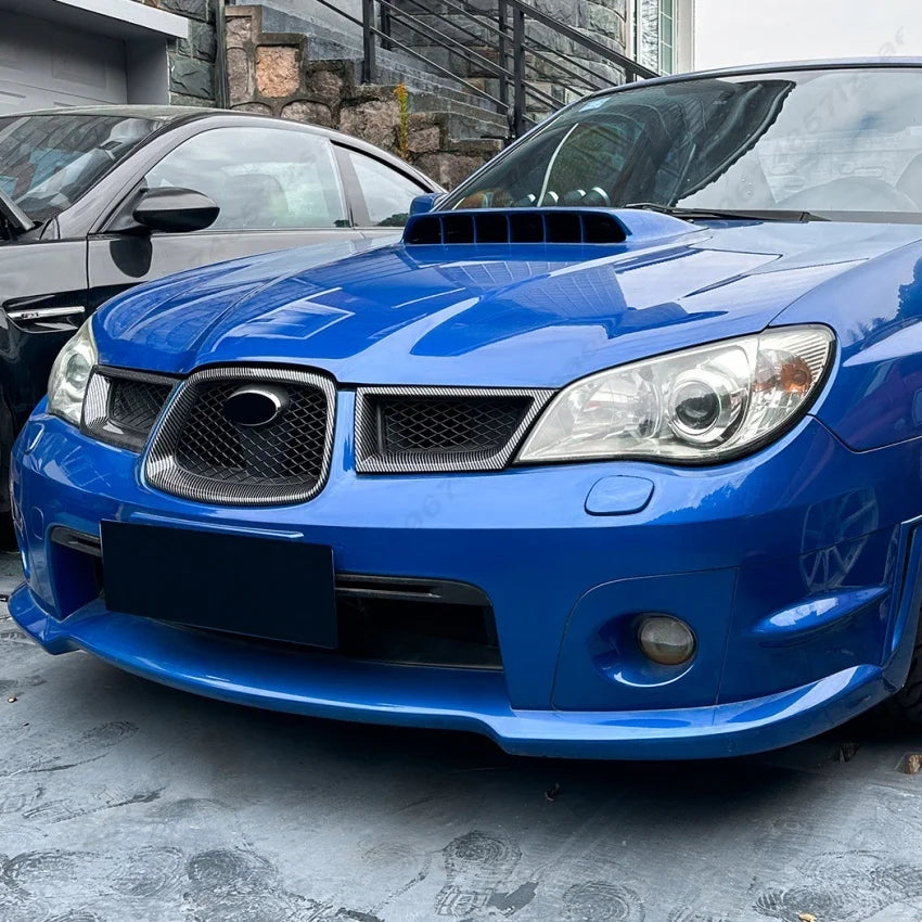 Glossy black 3PCS Car Front Grille Inlet Grill Hood Mesh Body Kit Tuning Parts For Subaru Impreza 9TH WRC WRX STI AT 2006-2007