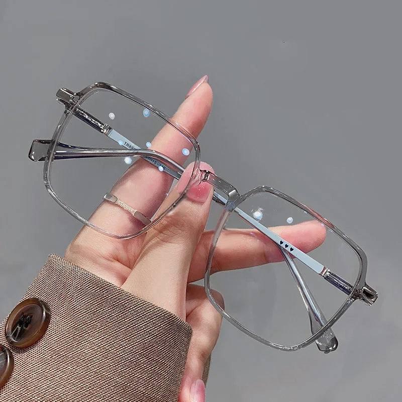Unisex Lightweight Transparent Frame Glasses Anti Blue Light Ideal for Computer Work