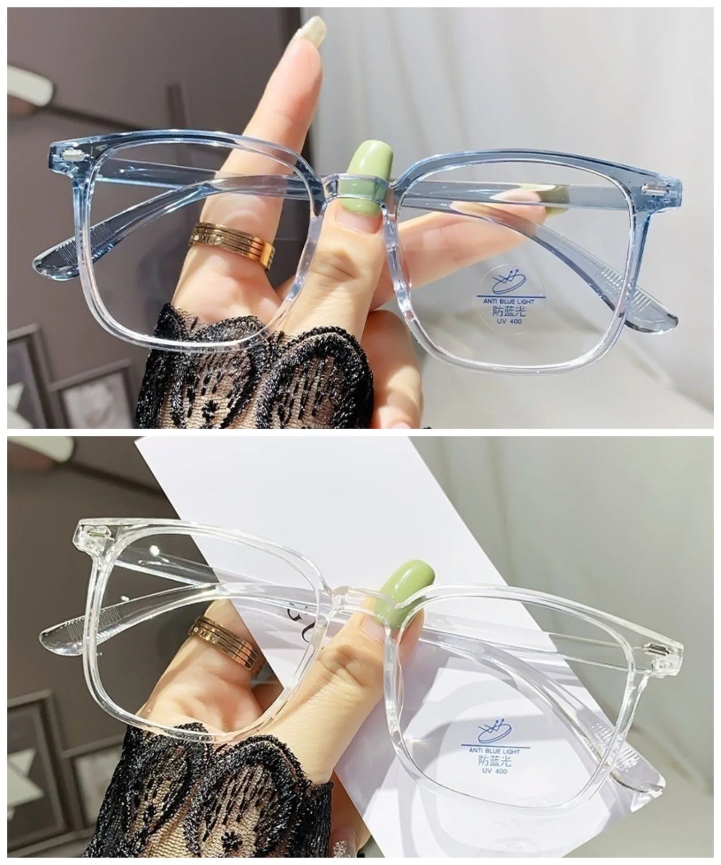Korean Anti Blue Light Blocking Round Frame Glasses Anti-fatigue Spectacles Fashion for Men/Women Radiation Protection
