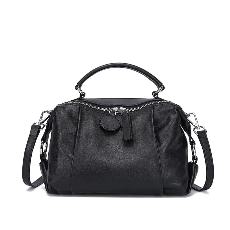 Women's Genuine Leather Handbag High Quality Bag Shoulder Bag Fashion Soft Cow Leather Handbag Lady Shoulder Bag Luxury New