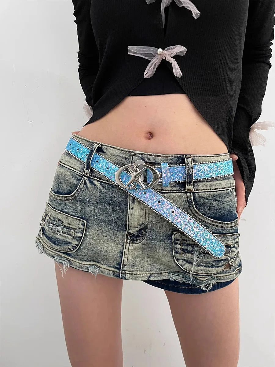 Y2K Millennium Spice Girl Style N Belt Woman 2024 New Jeans Belt Decoration With INS Style