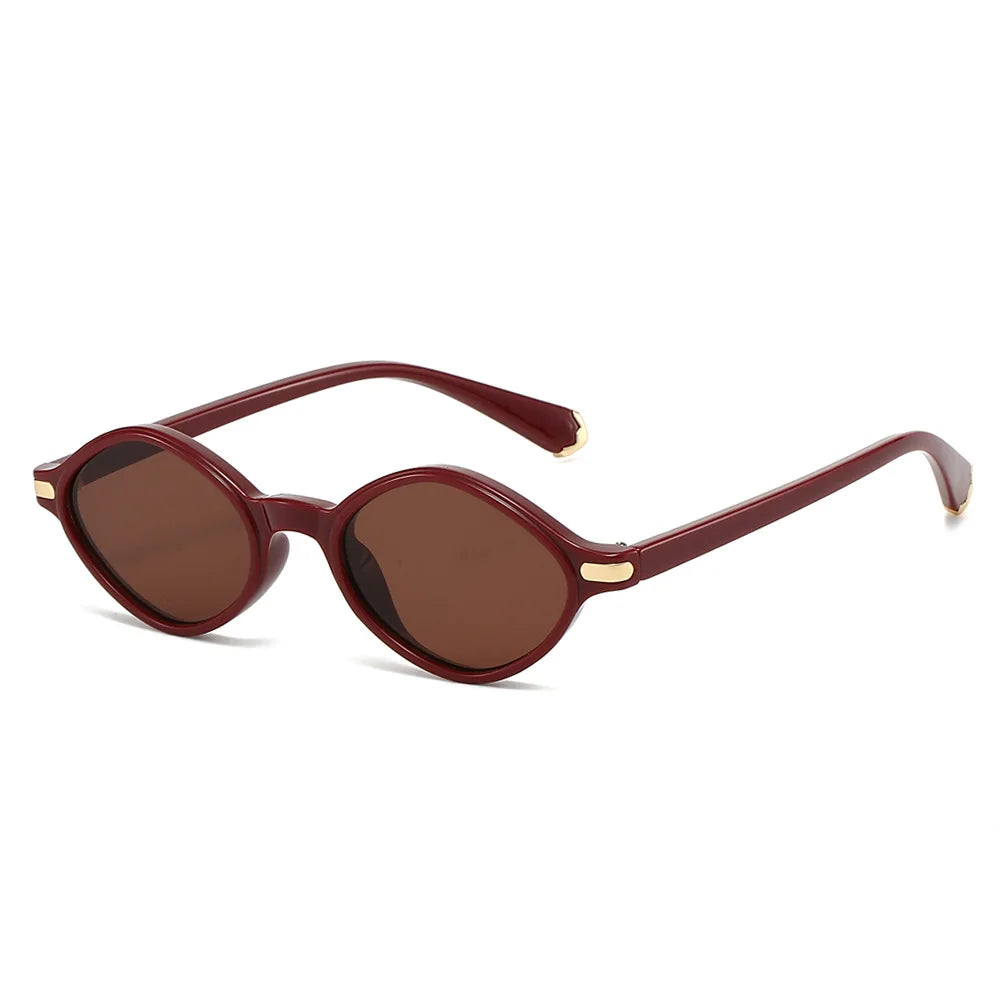 JNPCXI New Retro Polygon Cat Eye Sunglasses Women Fashion Leopard Shades UV400 Men Rivets Sun Glasses