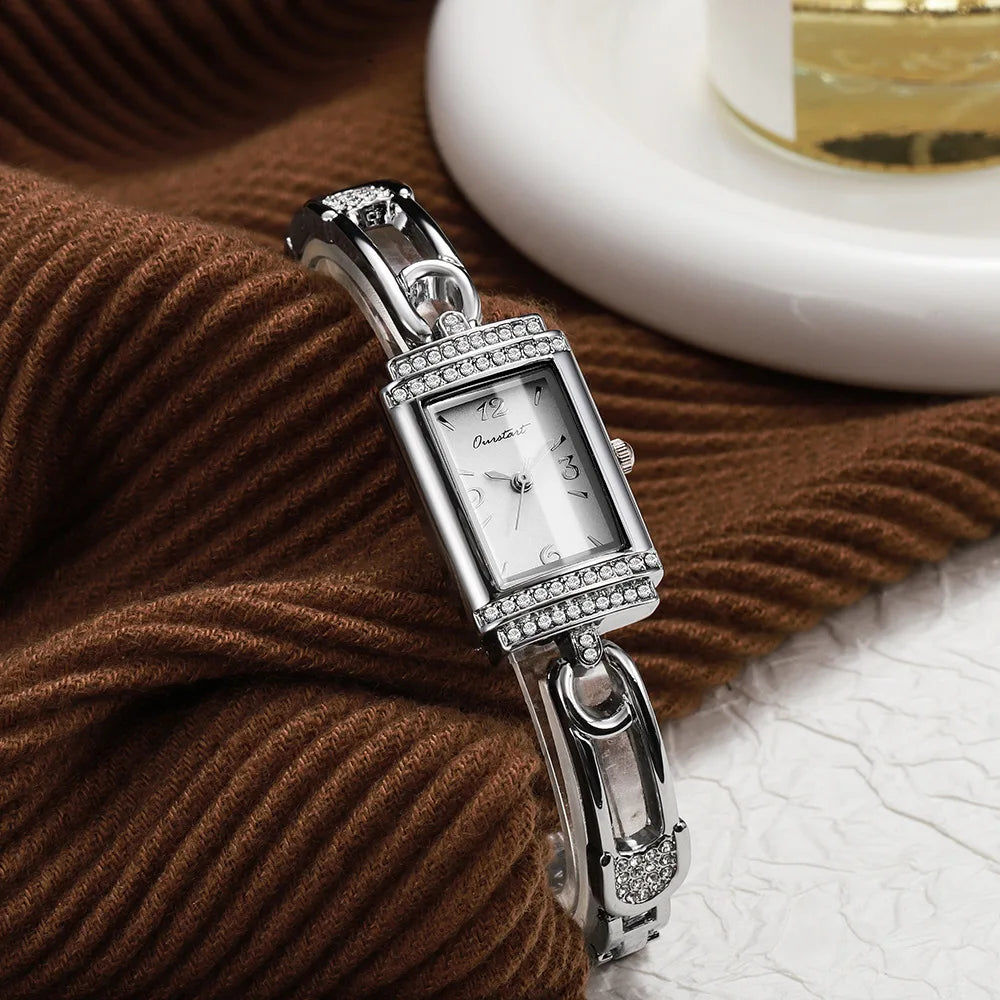Luxury Casual Women Full Diamond Small Dial Quartz Watch Ladies Elegant Bracelets Watches Mom Clock Gifts Montre Femme Wholesale