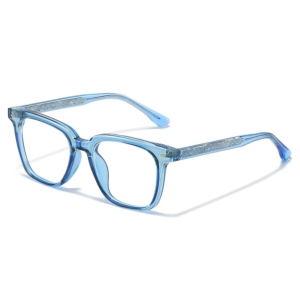 JNPCXI Fashion Unisex Square Prescription Glasses TR90 Anti Blue Light Clear Lens Reading Eyewear Optical Myopia Eyeglasses