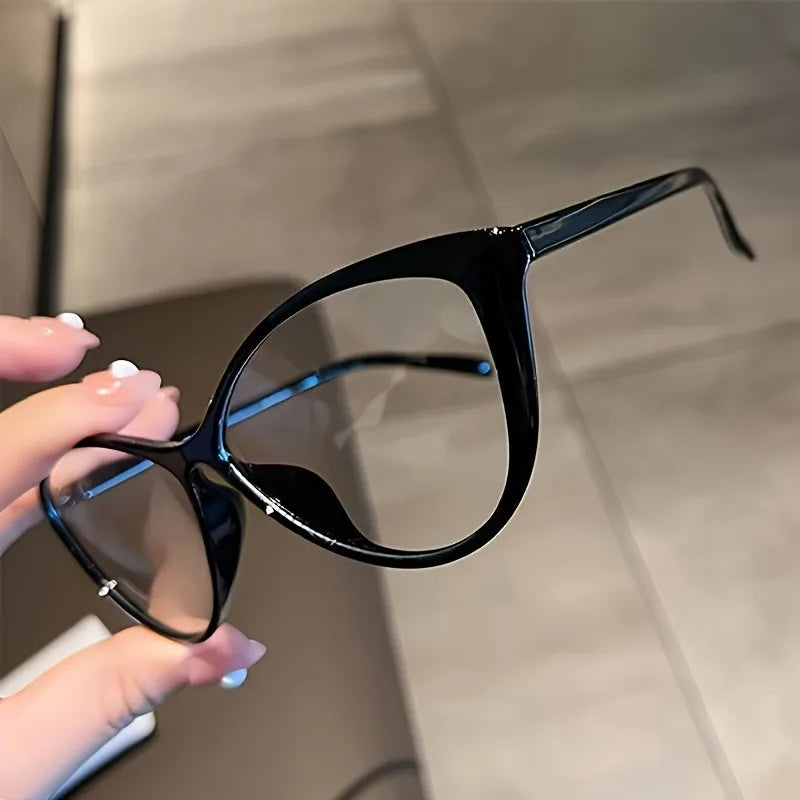 1 Pair Chic Cat Eye Glasses for Women Fashionable Full Frame PC Frame Durable Eyewear