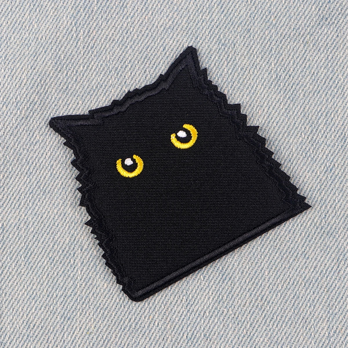Cute Cat Embroidery Patch Cartoon Iron On Patches for Clothing Thermoadhesive Patches Black Cat Patches On Clothes Badge DIY Sew