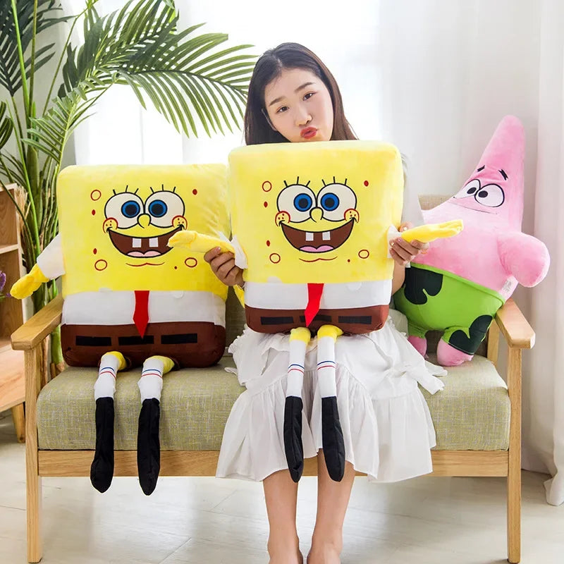 Big Size Cute SpongeBob Patrick Star Cushion Very Soft Hug Cartoon Anime Pillow