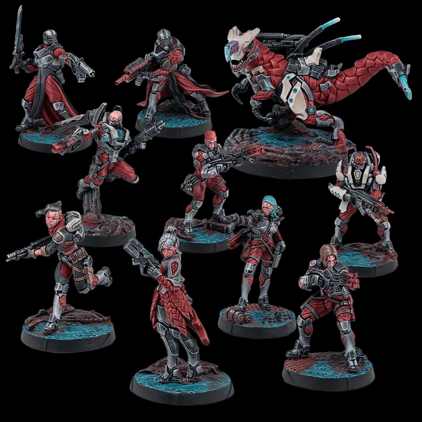 Cast Resin Model Assembly Kit, GK, Resin Dinosaur Combat Operations Expansion Pack, 10 Units (including Base)