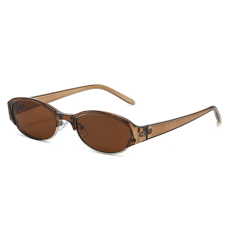 JNPCXI New Ins Popular Fashion Oval Sunglasses Women Retro Punk Shades UV400