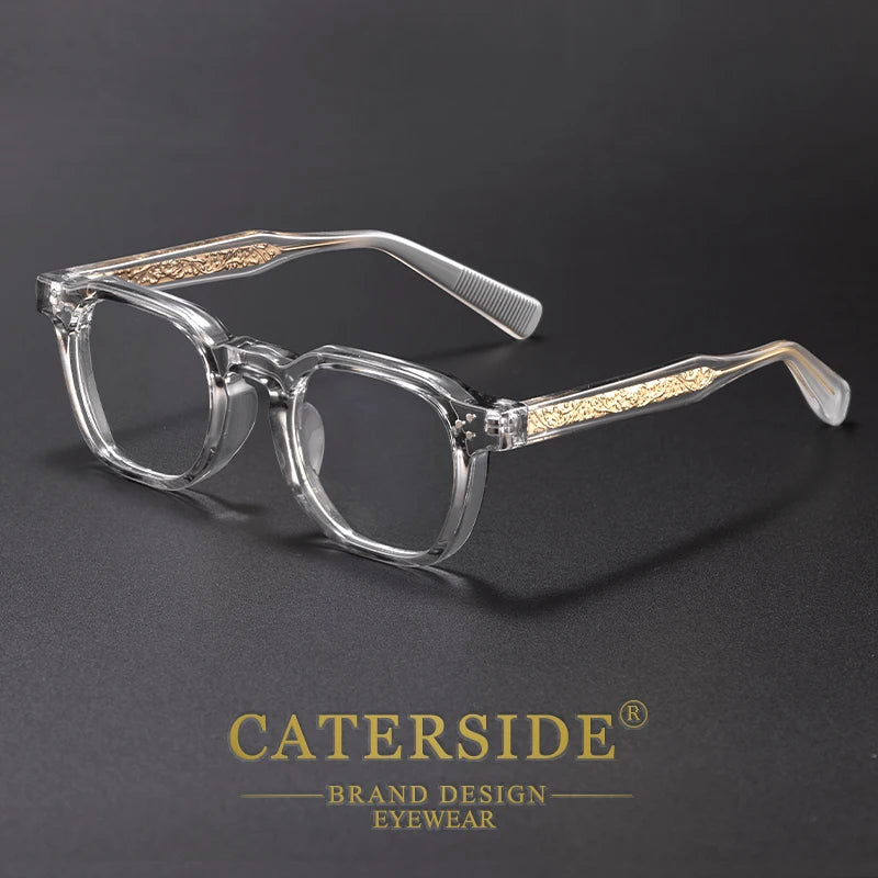 CATERSIDE Anti Blue Light Glasses for Men TR90 Frame High Quality Retro Square Computer Reading Glasses Women Optical Eyewear