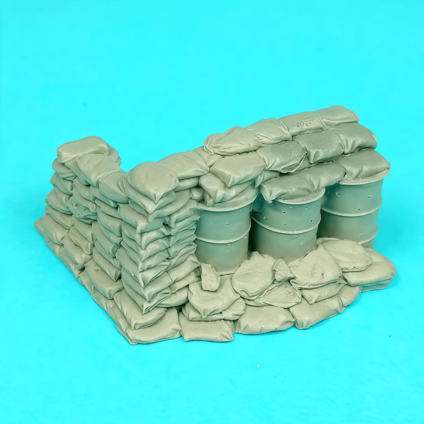 1/35 Cast Resin Model Assembly Kit, Scene Layout Resin Sandbag, Unpainted (Characters not included)