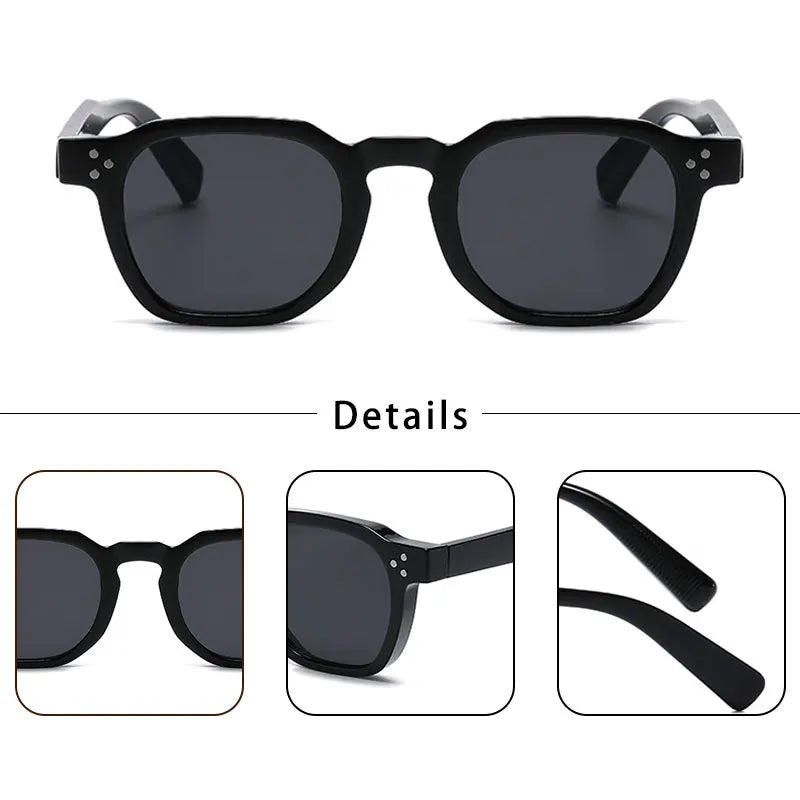 CATERSIDE Retro Square Sunglasses Men Punk Fashion Brand Sun Glasses for Women Travel Party UV400 Summer Style Lunette De Soleil