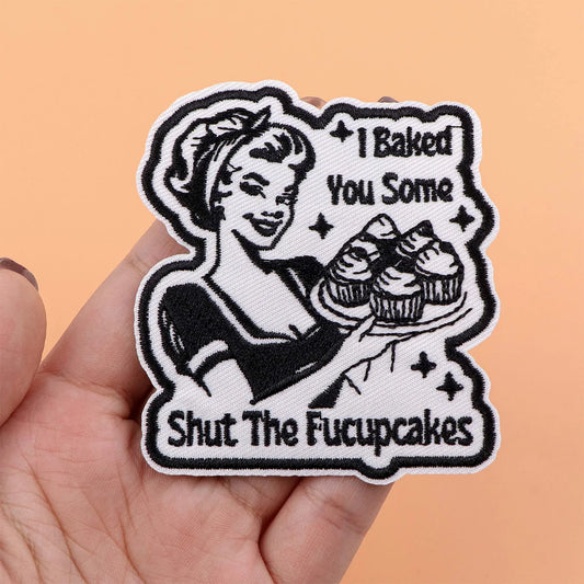 Cake Embroidery Patch Funny Quotes Iron On Patches For Clothing Thermoadhesive Patches On Clothes DIY Sew Badges