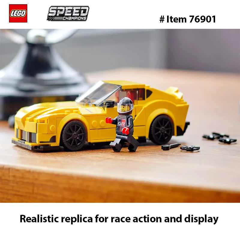 LEGO 76901Speed Champions Toyota GR Supra Collectible Sport Car Toy Building Set