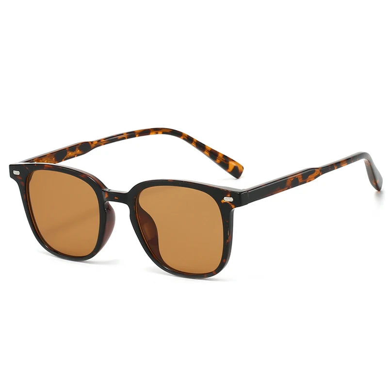 JNPCXI New TR90 Ins Popular Fashion Rectangle Sunglasses Women Retro Green Shades UV400 Men Trending Square Sun Glasses