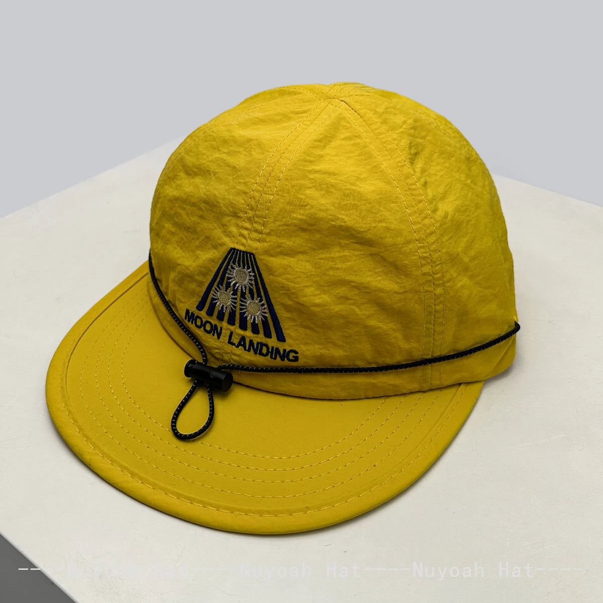 New Men Women Korean Quick-dry Embroidered Letters Baseball Hats Sunshade Drawstring Versatile Peaked Caps ins Fashion Flat Brim