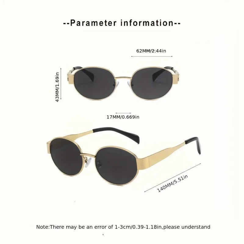 Hip Hop Elliptical Trendy Men's Glasses Street Photography and Photography Men's and Women's Glasses