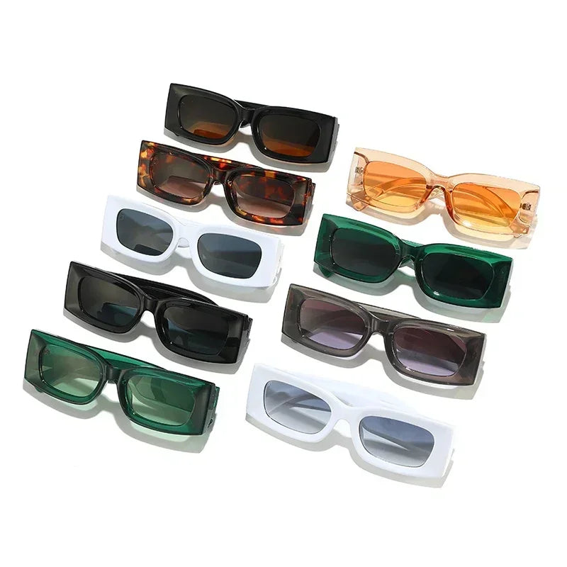JNPCXI Ins Popular Fashion Square Candy Color Women Sunglasses Retro Gradient Yellow Men Shades UV400 Sun Glasses