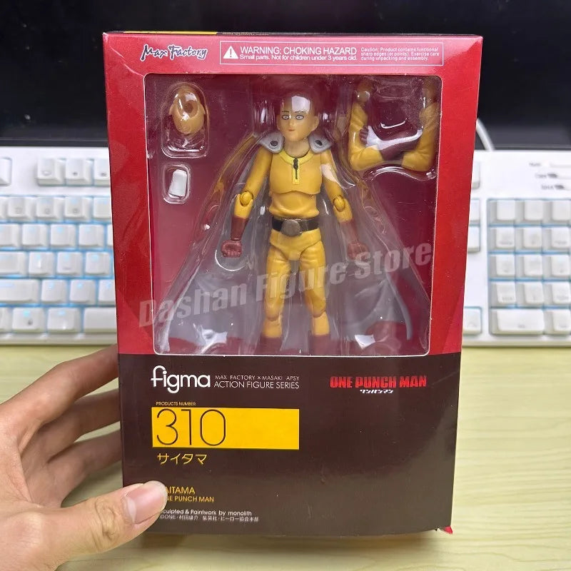6in Figma 310 ONE PUNCH-MAN Ball Head Aitama Action Figure, PVC Anime Collection