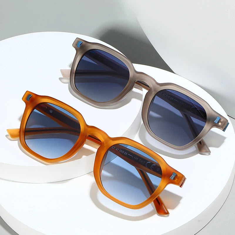 JNPCXI New Fashion Sunglasses Men Vintage Square Gradient Sun Glasses Outdoor Sports Party Vacation Travel Driving Eyeglasses