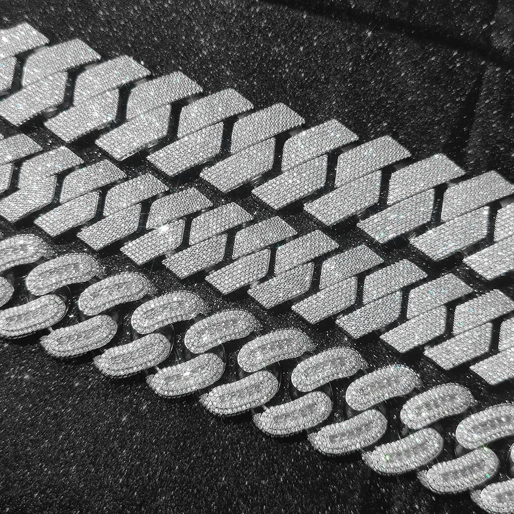 Men's Thick Cuban Necklace 5A Cubic Zirconia  Brass, 29mm Miami Fashion Chain