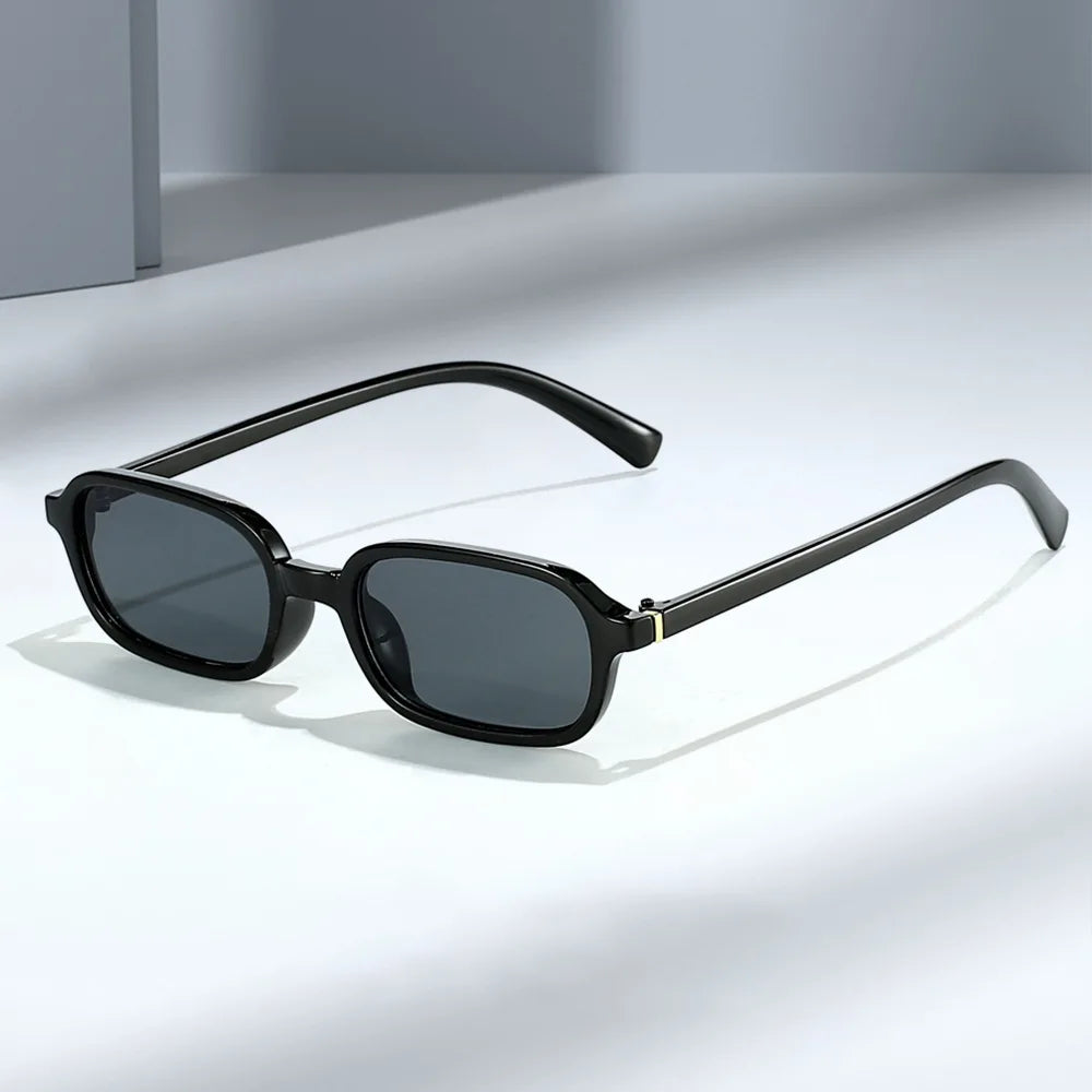 JNPCXI New Vintage Small Rectangle Sunglasses Women Shades UV400 Fashion Men Sun Glasses Clear Lens Frame