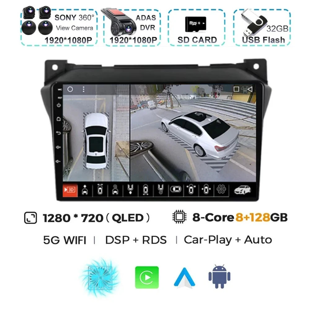 Android 15 Carplay Auto Car Radio For Suzuki Alto 2009 2010 2011 2012 2013 - 2017 Navigation GPS Multimedia Video Player Stere