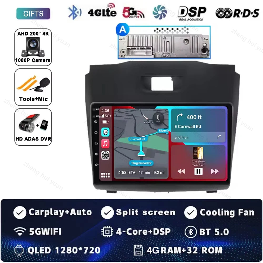 Android 15 Car Carplay Player For Chevrolet Holden S10 TRAILBLAZER COLORADO ISUZU DMAX GPS Radio Audio Multimedia Stereo BT Navi