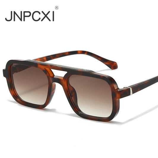 JNPCXI Classic Double Bridge Sunglasses Women for Man Luxury Brand Designer Men Sun Glasses Vintage Punk Outdoor Eye Glasses