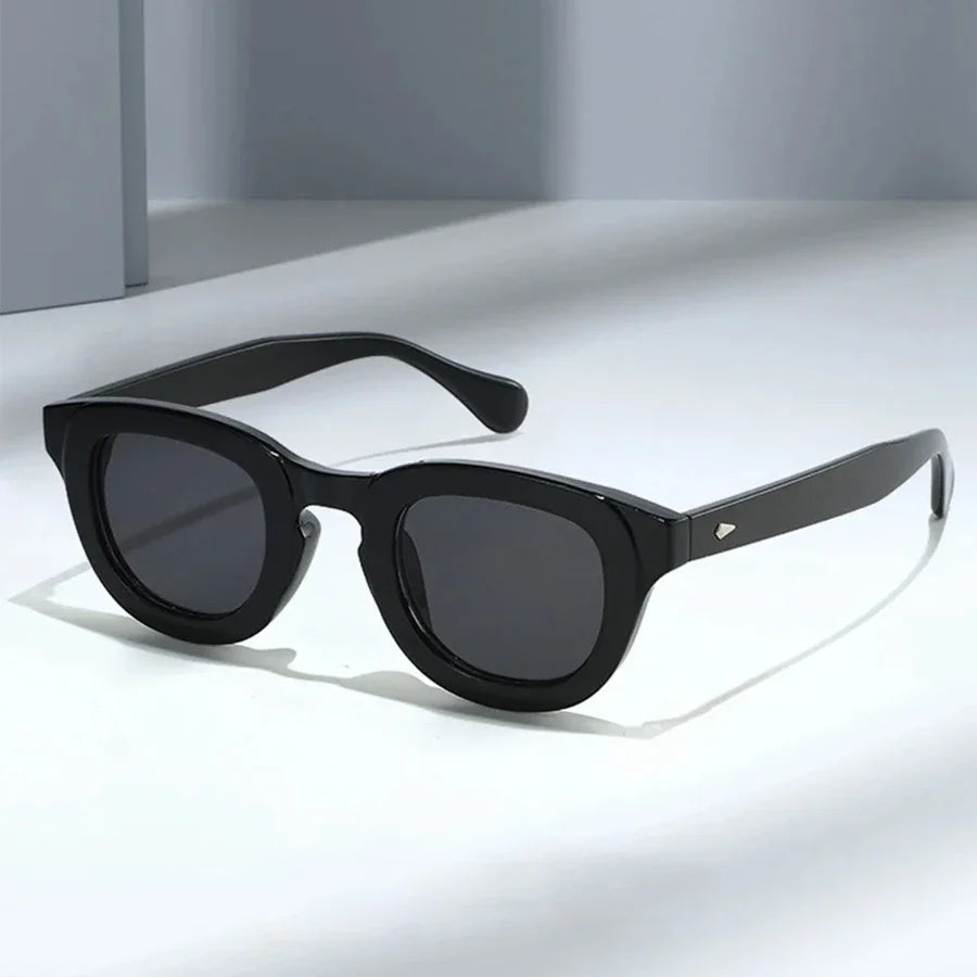 JNPCXI New Oval Candy Color Gradient Lens UV400 Sunglasses Women Men Eyewear Men Trending Sun Glasses Rivets Decoration