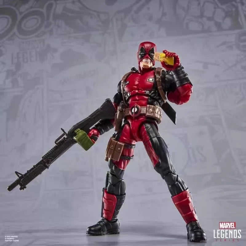 Original Hasbro MARVEL Legends Series Maximum DEADPOOL Anime Figure Toys Ornaments Collection
