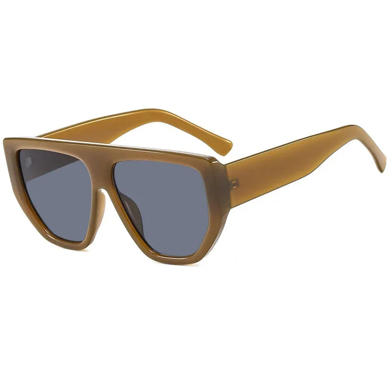 JNPCXI Retro Oversized Sunglasses Men Fashion Brand Designer Black Gradient Shades UV400 Women Trending Sun Glasses